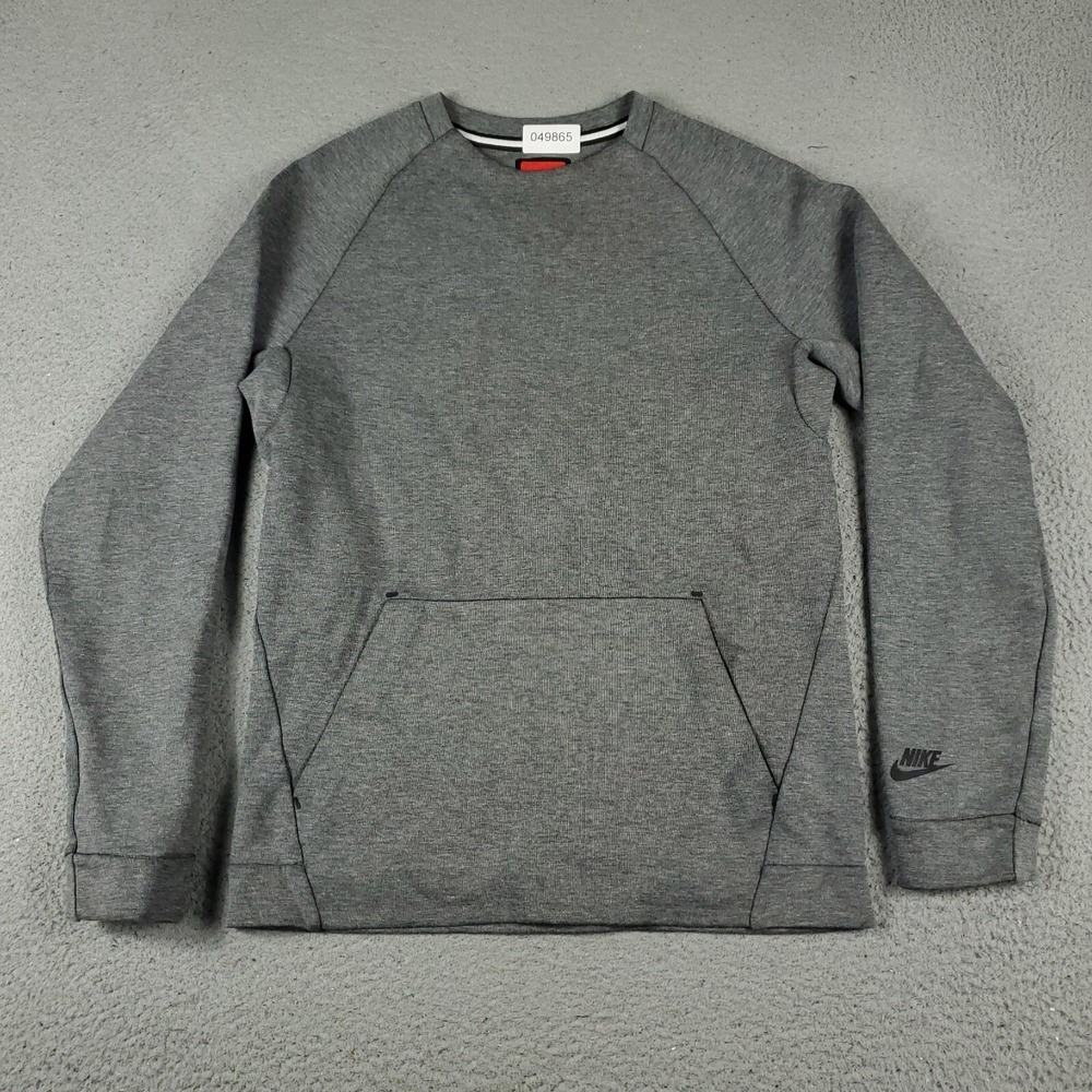 Nike Sweater Mens Size Small Gray Casual Pullover Sweatshirt